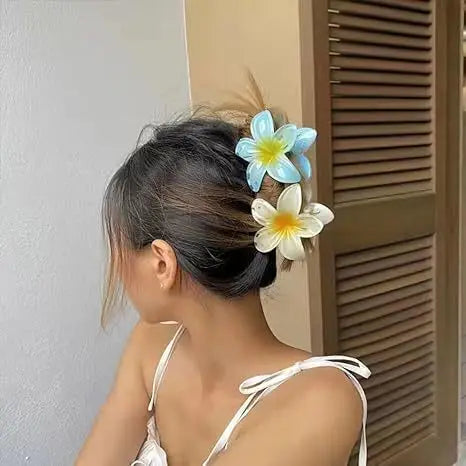 Tropical Flower Hair Claw Clip – Gradient Color