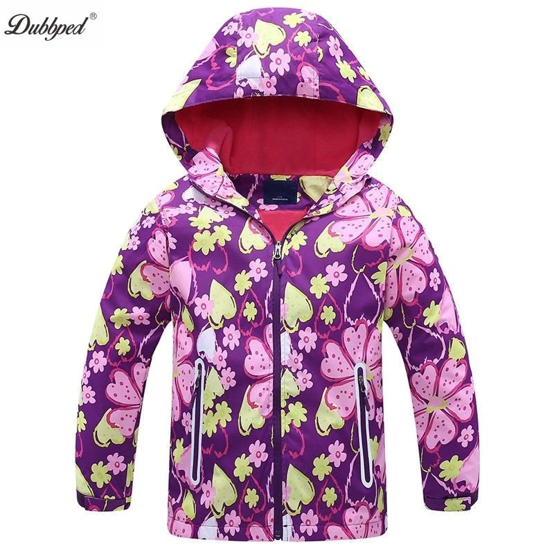 Girls' Polar Fleece Hooded Winter Jacket