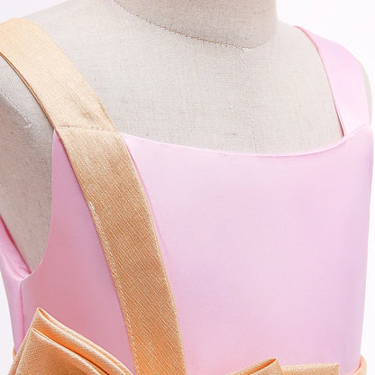 Girls’ Square-Neck Party Dress