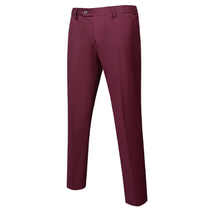 Solid Formal Tailored Suit Trousers