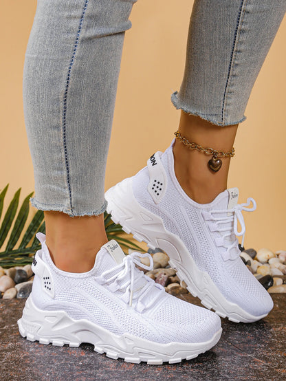 Women's peek-a-boo mesh Leopard print sneakers