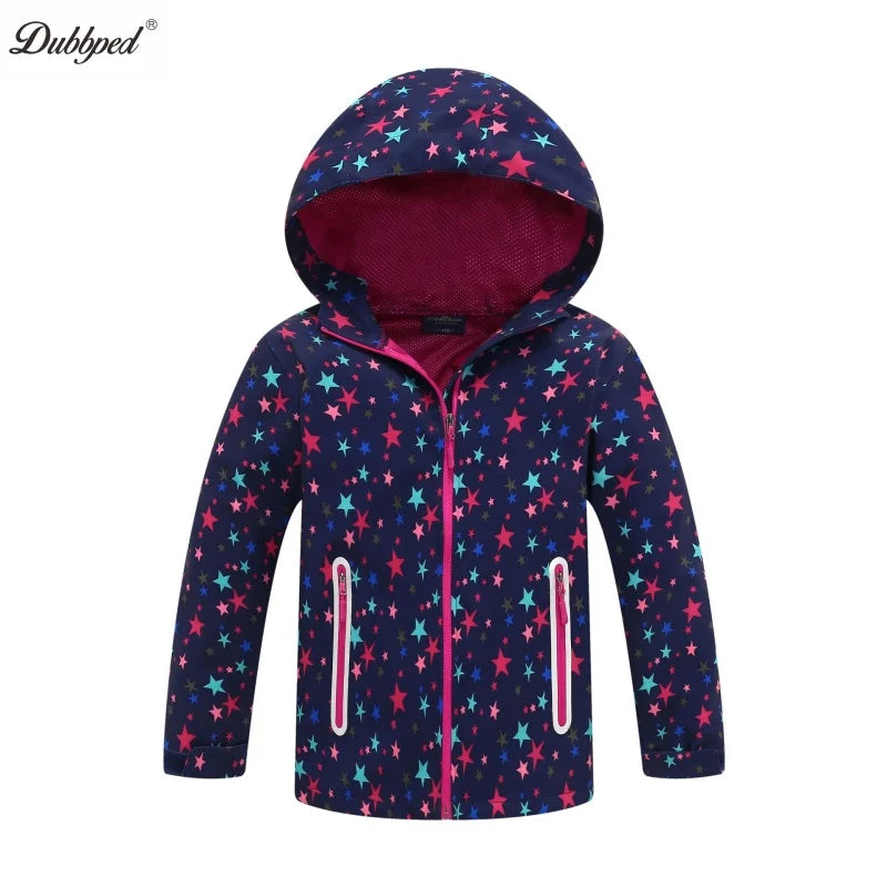 Girls' Polar Fleece Hooded Winter Jacket