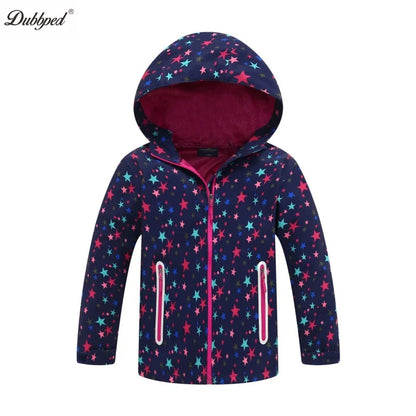 Girls' Polar Fleece Hooded Winter Jacket