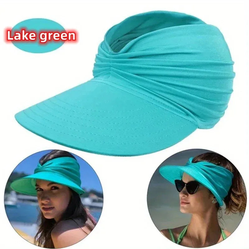 Women’s Foldable Sun Visor Hat – Wide Brim UV Protection