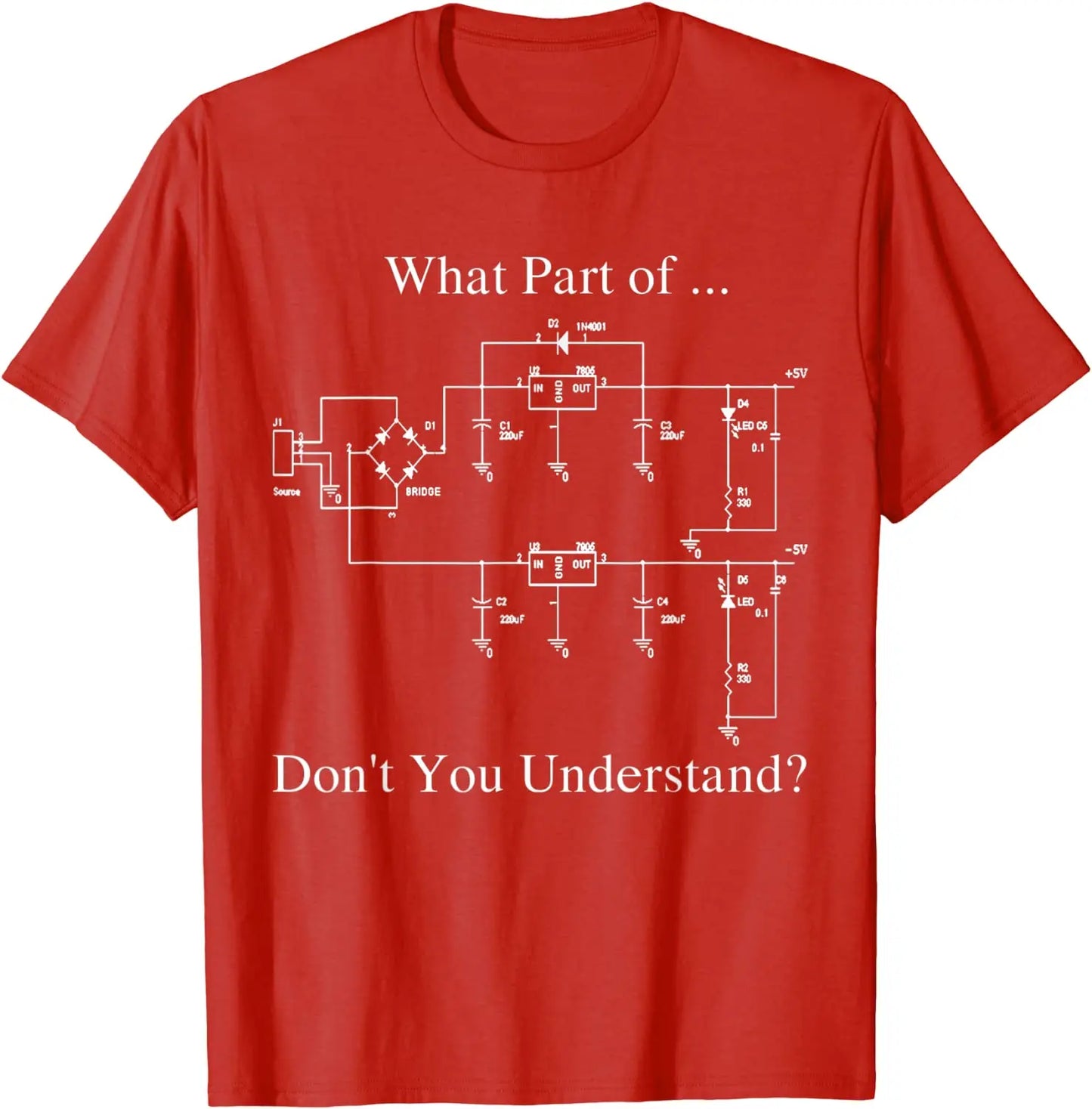 Electrical Engineer Graphic Tee – Funny Circuit Diagram Cotton Shirt
