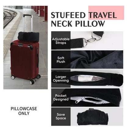 Fillable Travel Neck Pillow Organizer – Carry-On Clothes Stuff Sack, Adjustable Strap