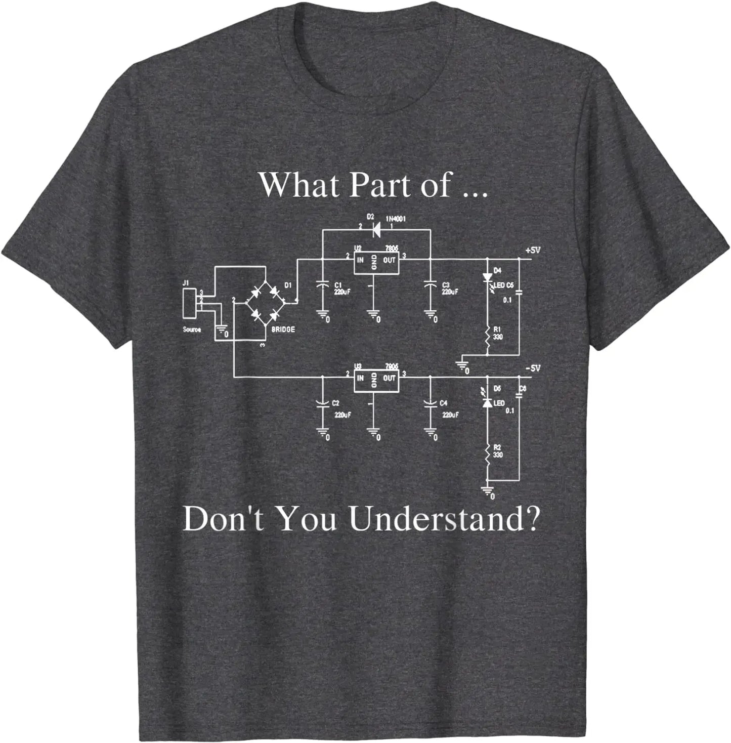 Electrical Engineer Graphic Tee – Funny Circuit Diagram Cotton Shirt