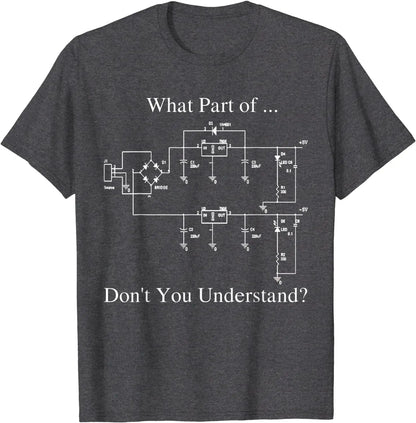 Electrical Engineer Graphic Tee – Funny Circuit Diagram Cotton Shirt