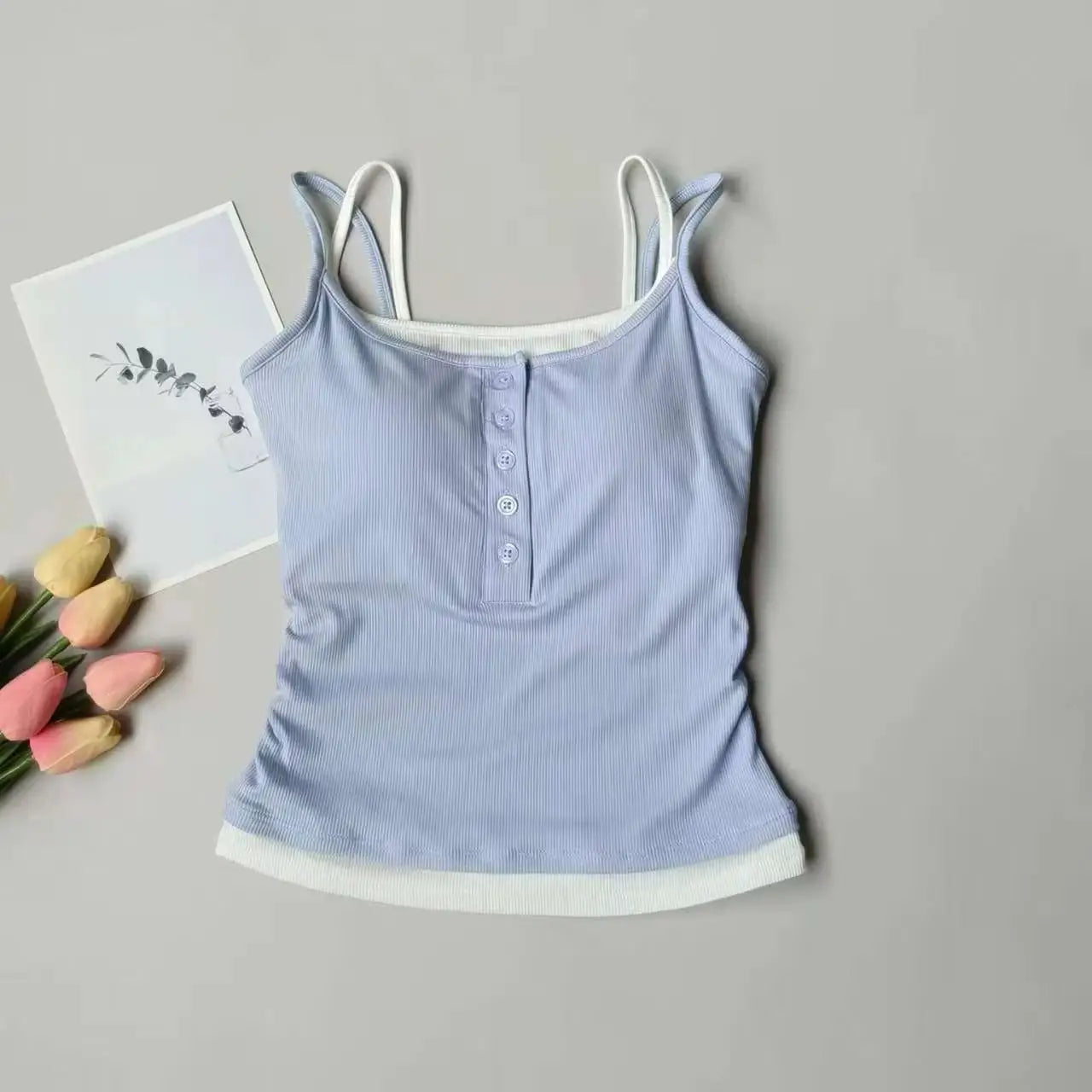 Women’s Built-In Bra Tank Top – Quick-Dry, Padded Support