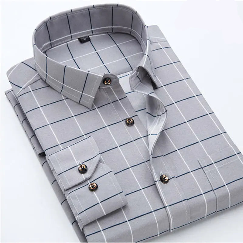 Men’s Long Sleeve Pattern Dress Shirt – Smart Casual