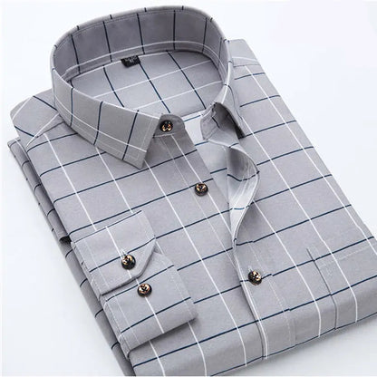 Men’s Long Sleeve Pattern Dress Shirt – Smart Casual