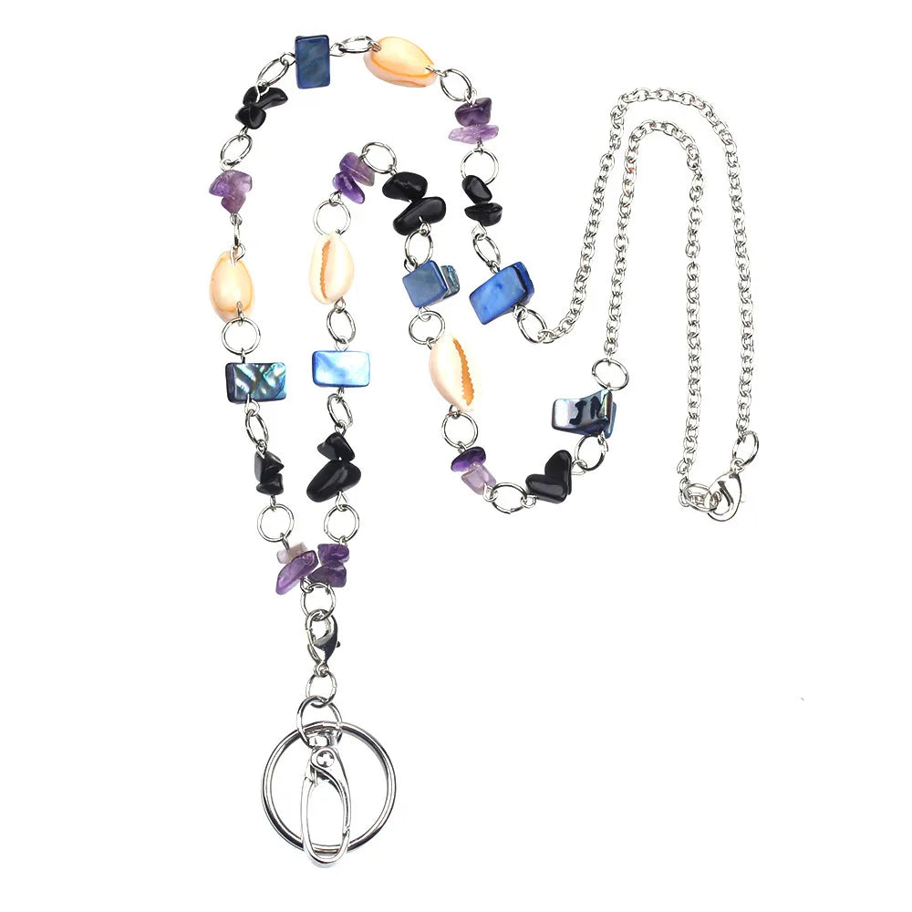 Beaded ID Lanyard Necklace – 36" Cruise Badge Holder