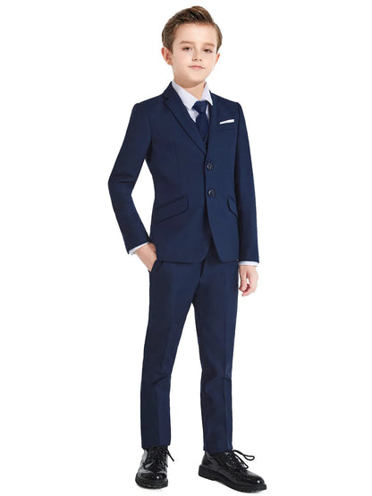 Boys’ 5-Piece Slim Fit Formal Suit – Complete Dresswear Set