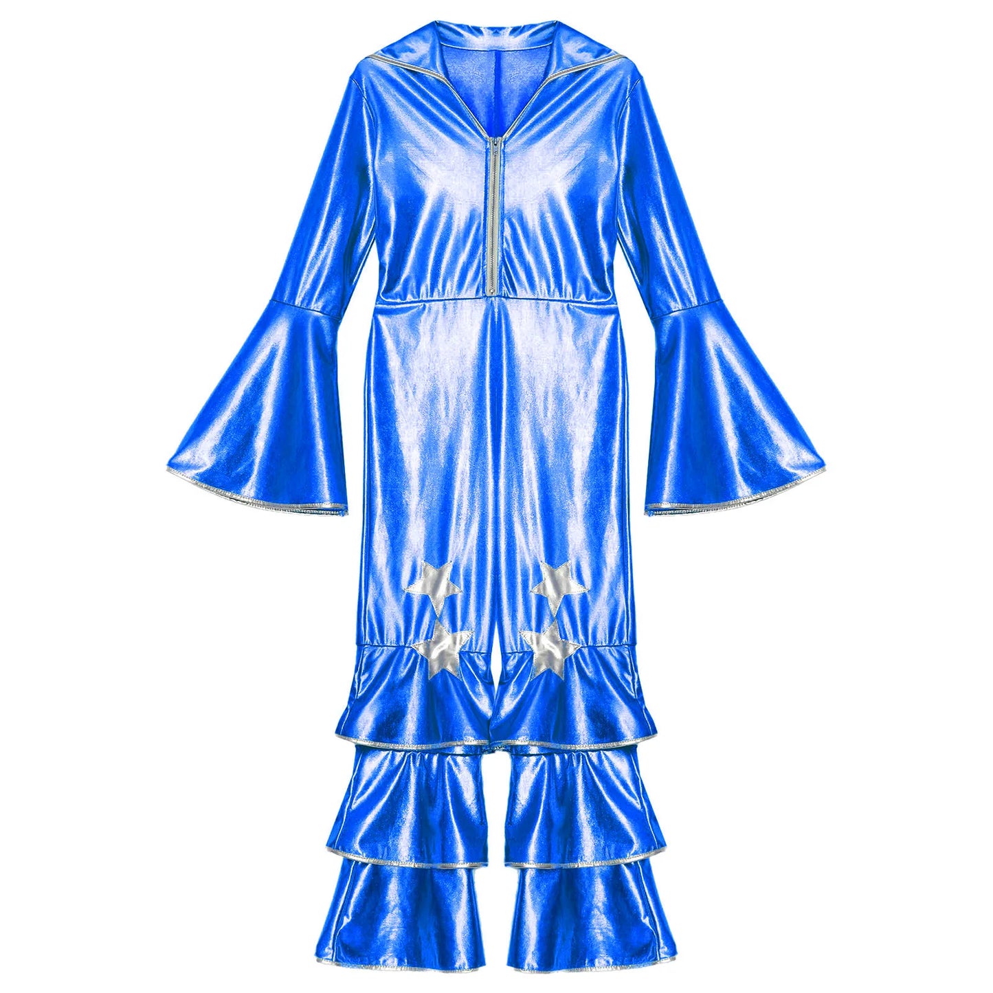 Girls’ Metallic Bell Bottom Jumpsuit – Retro Theme Night Costume