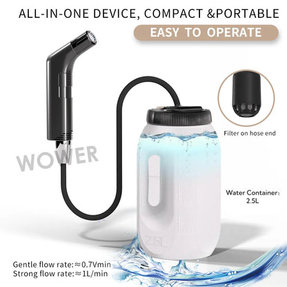 Rechargeable Portable Bidet for Travel, Cruises, RVs & Camping