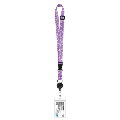 Nautical Print Retractable Cruise Lanyard – Waterproof ID Card Holder