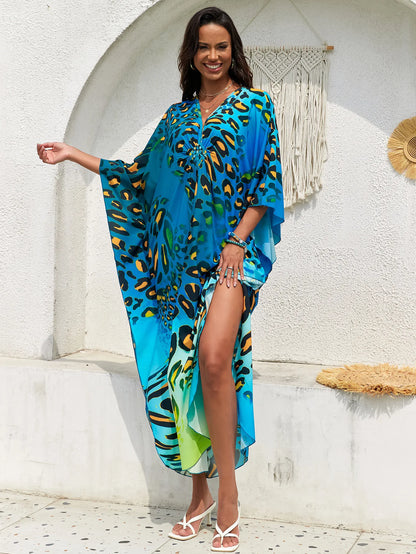 Women’s Flowing Caftan Cover-Up – Beach & Poolside Elegance