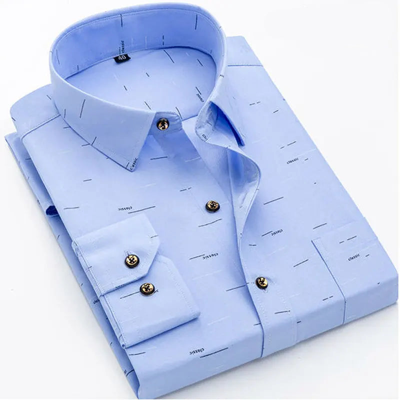 Men’s Long Sleeve Pattern Dress Shirt – Smart Casual