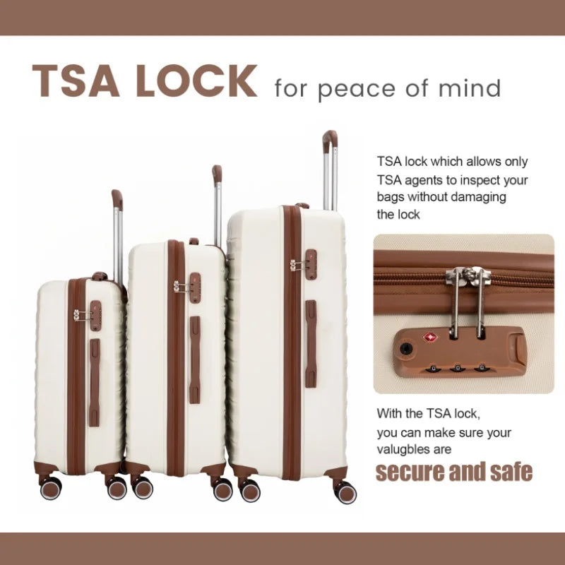 5-Piece Hardshell Luggage Set with Spinner Wheels & TSA Locks