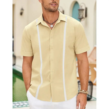 Men's Silk Blend Button-up Shirt - The Dock Drop