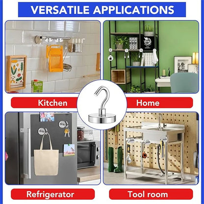 D25/D32/D36mm-Heavy Duty Magnets Hooks for Cruise Cabins, Strong Magnets with Hooks for Hanging, Metal Magnetic Grill Hooks Magn