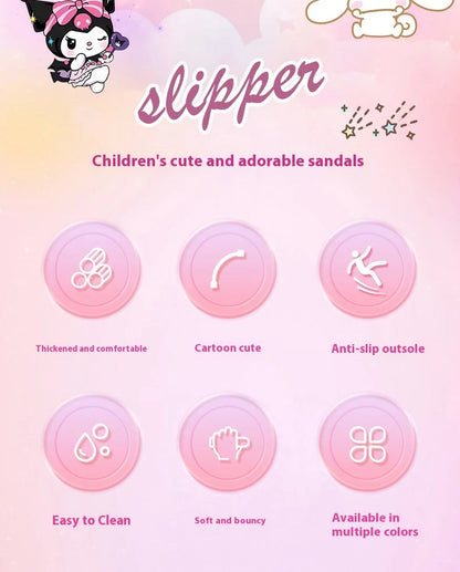 Girls Sanrio HelloKitty Sandals Kids Girls Spring Summer Little Kids Princess  Bow Fashion Teenage Shoes