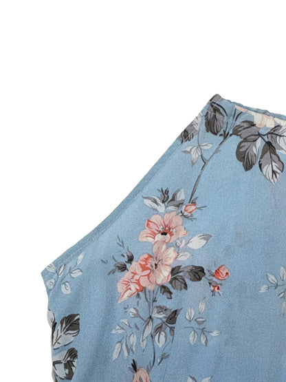 Women’s Floral High-Slit Halter Dress – Sleeveless, Summer Maxi