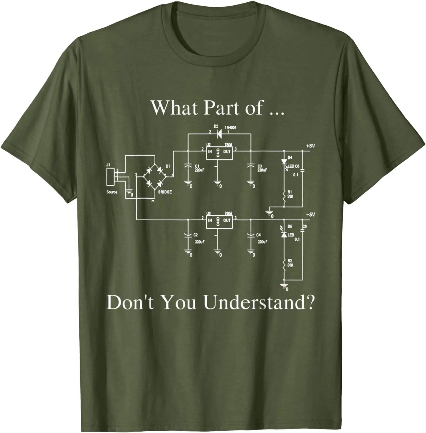 Electrical Engineer Graphic Tee – Funny Circuit Diagram Cotton Shirt