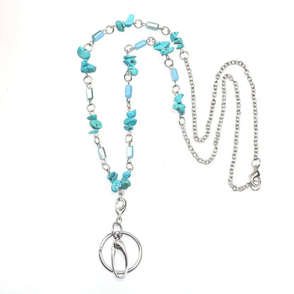 Beaded ID Lanyard Necklace – 36" Cruise Badge Holder