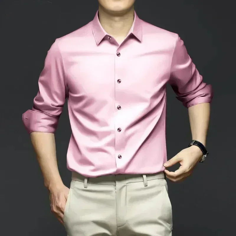 Men’s Wrinkle-Resistant Dress Shirt – Long Sleeve Button Down