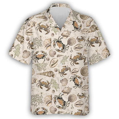 Men’s & Teens’ Coastal Print Button-Up Shirt – Vacation Ready