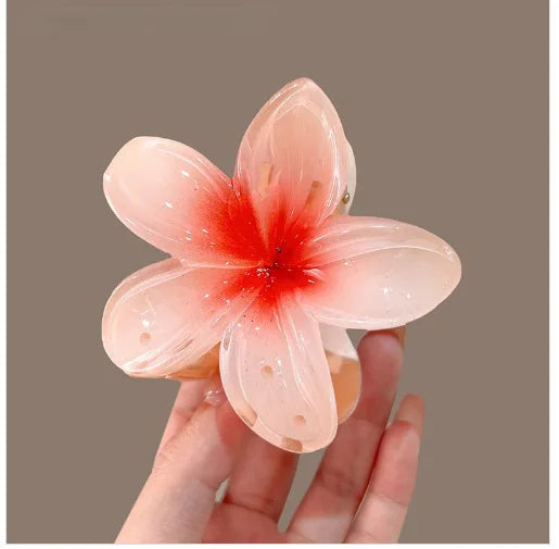 Tropical Flower Hair Claw Clip – Gradient Color