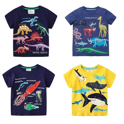 Kids Glow-in-the-Dark Shark & Dinosaur T-Shirt