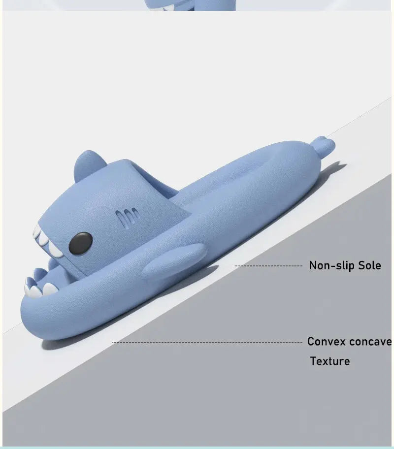 Kids Shark Slide Sandals – Soft Non-Slip Summer Slippers