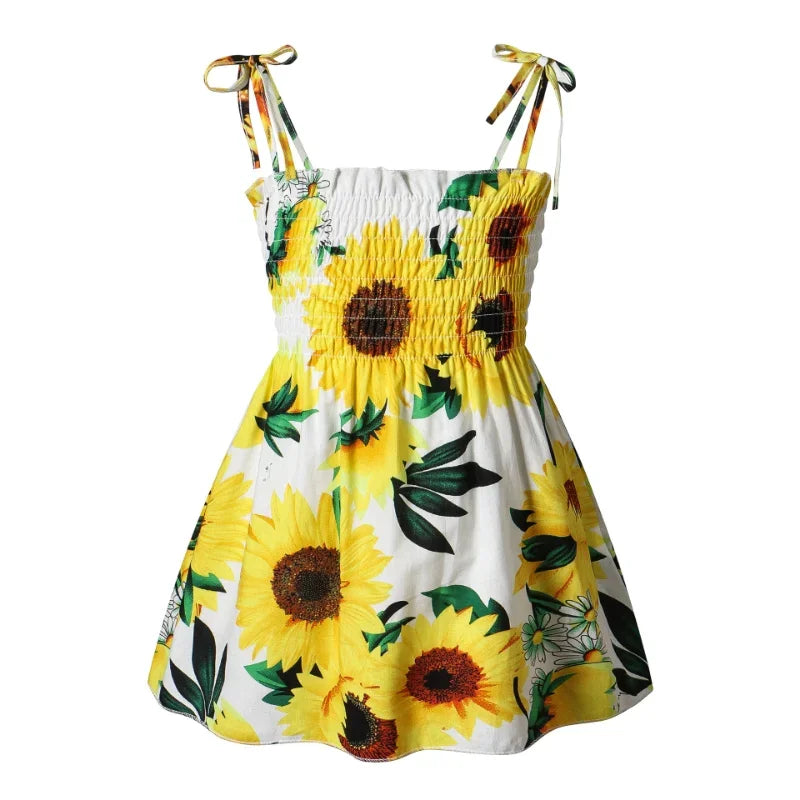 Girls’ Floral Strap Dress – Lightweight Summer & Playwear