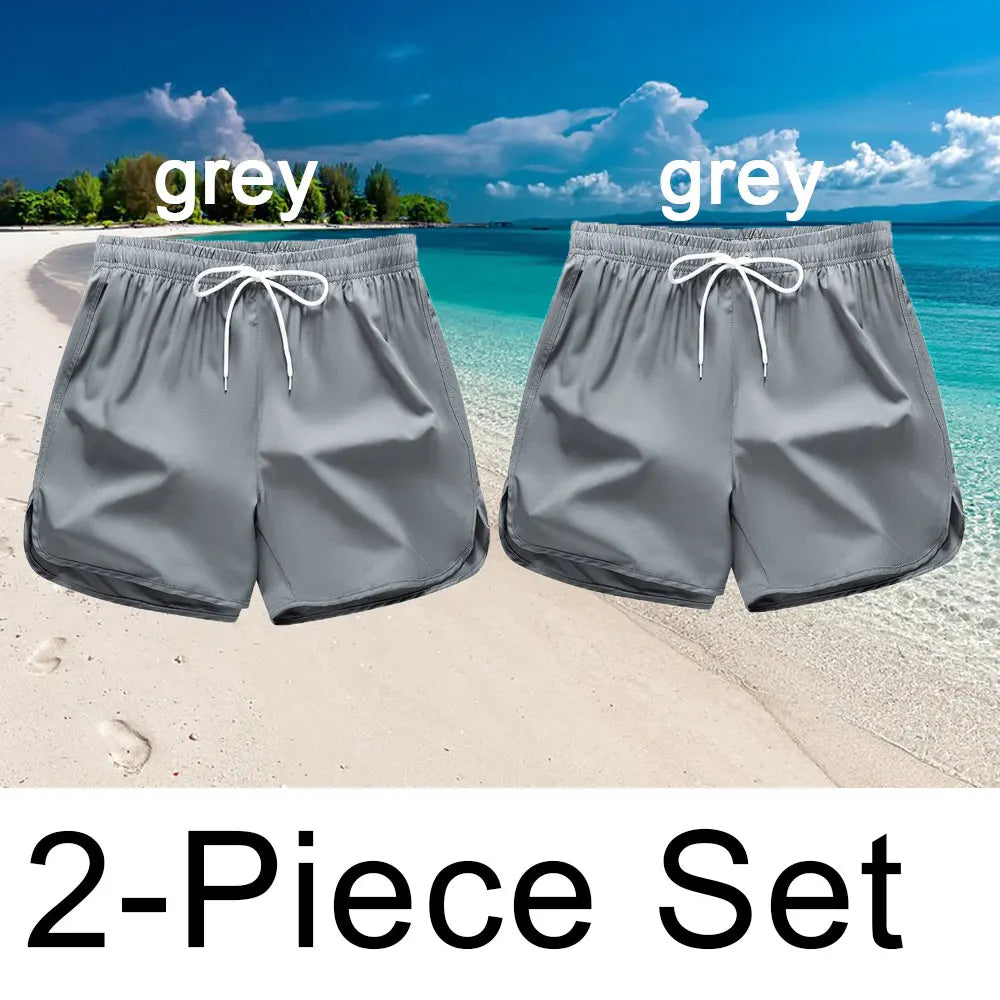 Men’s Quick-Dry Color Block Swim Shorts