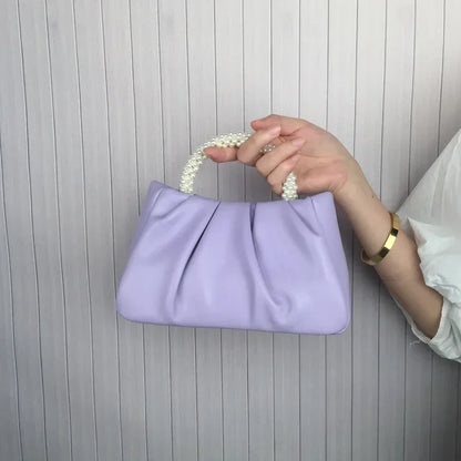 Pearl Handle Evening Clutch Bag