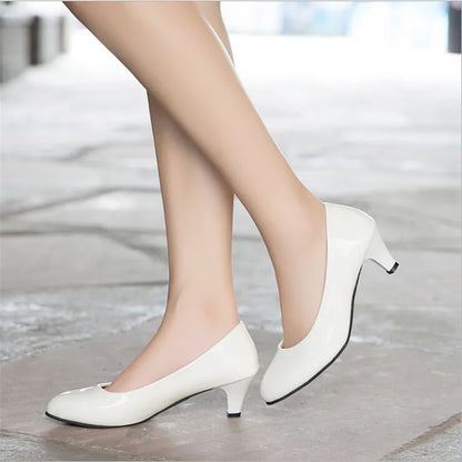 Women’s Classic Heeled Pumps – Slip-On, Office to Evening