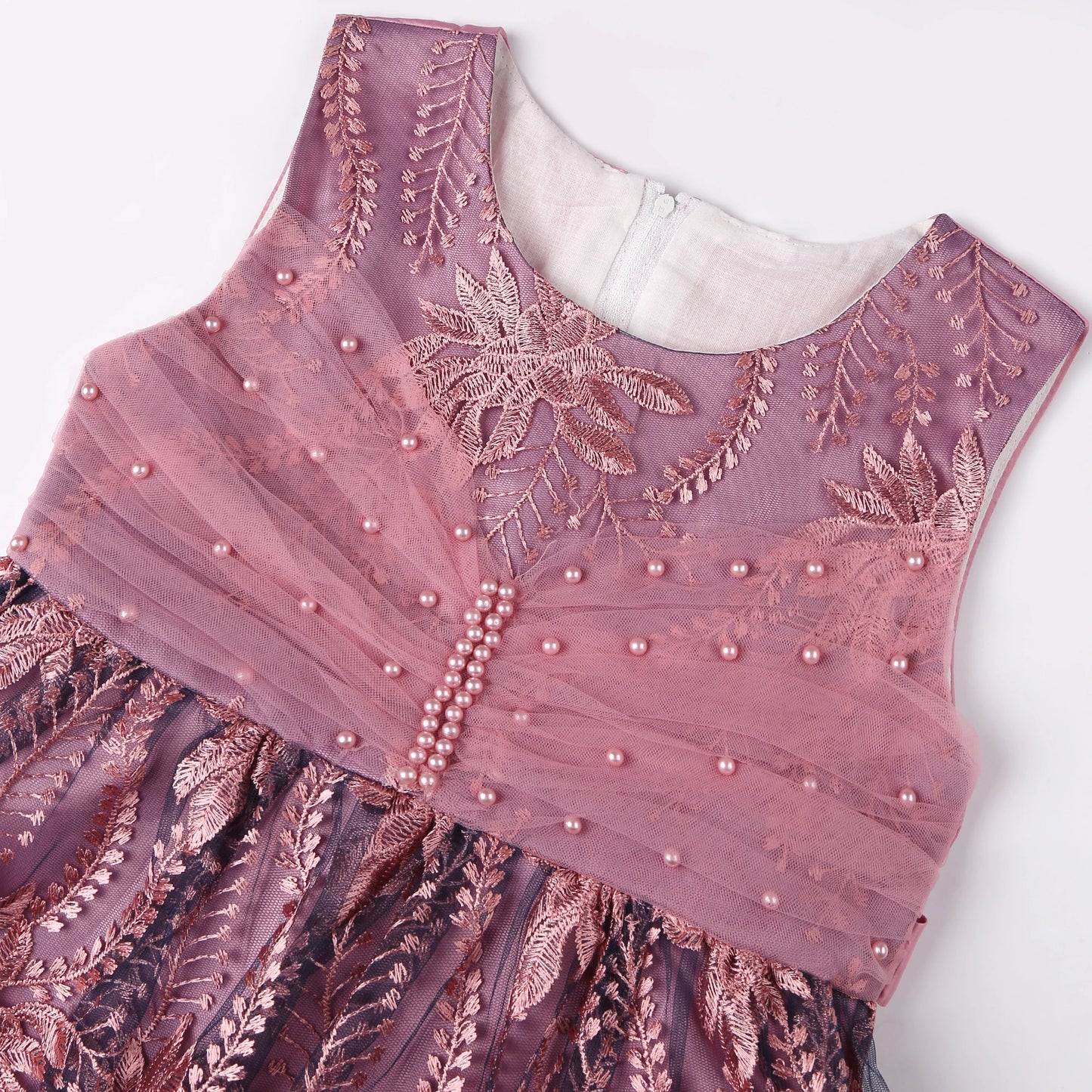 Girls' Lace Formal Dress – Elegant Sleeveless Ball Gown
