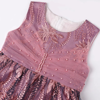 Girls' Lace Formal Dress – Elegant Sleeveless Ball Gown