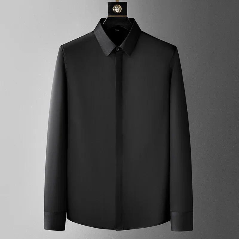 Men’s & Teens Premium Long-Sleeve Formal Dress Shirt – Easy-Care Broadcloth