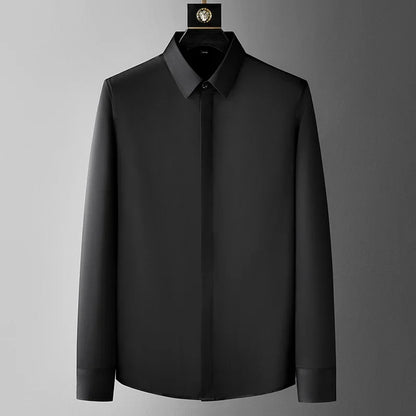 Men’s & Teens Premium Long-Sleeve Formal Dress Shirt – Easy-Care Broadcloth