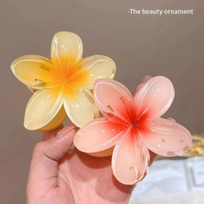 Tropical Flower Hair Claw Clip – Gradient Color