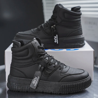 Men’s High-Top Skate Sneakers – Non-Slip, Padded Ankle Support