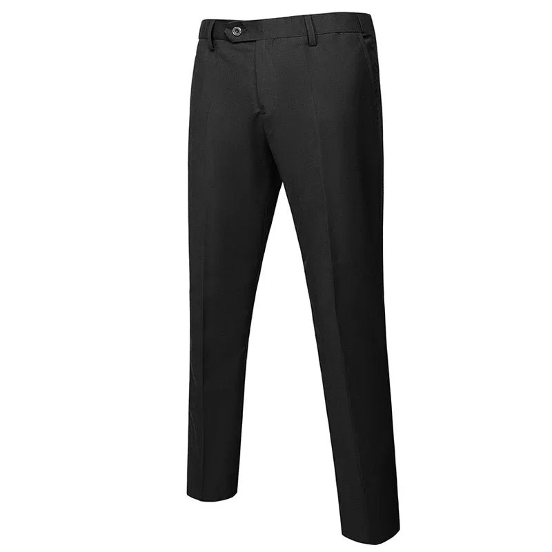 Solid Formal Tailored Suit Trousers