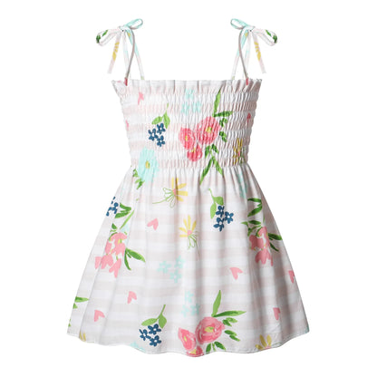 Girls’ Floral Strap Dress – Lightweight Summer & Playwear
