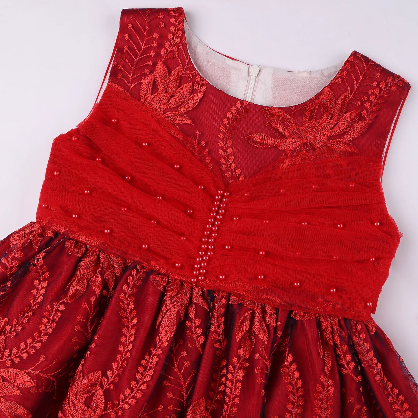 Girls' Lace Formal Dress – Elegant Sleeveless Ball Gown