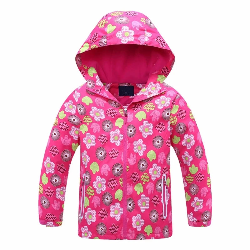 Girls' Polar Fleece Hooded Winter Jacket