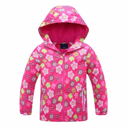 Girls' Polar Fleece Hooded Winter Jacket