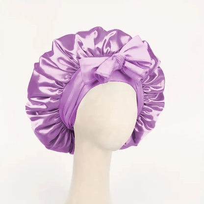 Women’s Adjustable Satin Sleep Bonnet – Tie Band